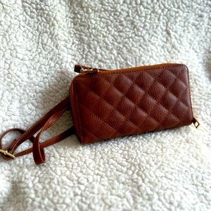 Brown cross body bag